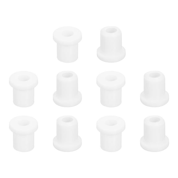 Uxcell 18Pack Rubber Grommets 6mm Drill Hole, 4mm ID White Hole Plug Grommet