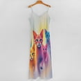 thumbnail image 5 of Pictures Of Colorful Cat Sleeveless Dress Women's Evening Dress Womans Clothing, 5 of 9