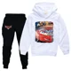 thumbnail image 3 of Ropa deportiva para niños de Pixar Cars Lightning McQueen, trajes para niñas, sudadera con capucha informal, pantalones negros, ropa de abrigo para niños, conjuntos para bebés, 3 of 5