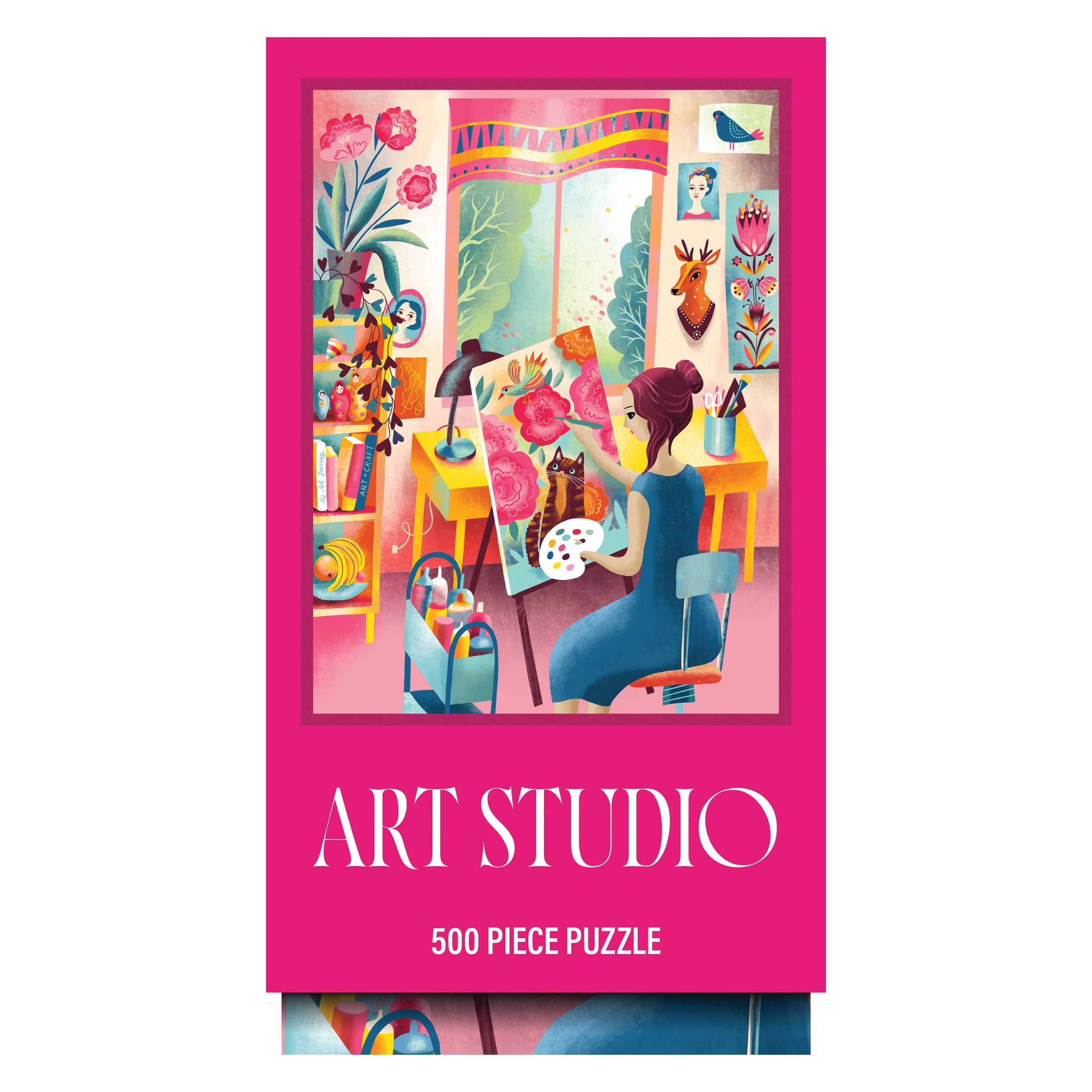 RoseArt Vertical Visions 500-Piece Art Studio Adult Interlocking Puzzle