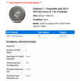 thumbnail image 2 of Flywheel 1 - Compatible with 2014 - 2016 Kia Forte LX 1.8L 4-Cylinder - Autopart Premium, 2 of 2