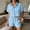 Suit-405Light Blue, variant on Gamivast Short Sets Women 2 Piece Outfits Button Down Crop Shirt & Elastic Waist Shorts Lounge Sets Solid Collared Pockets Summer Casual Daily Travel Tracksuits