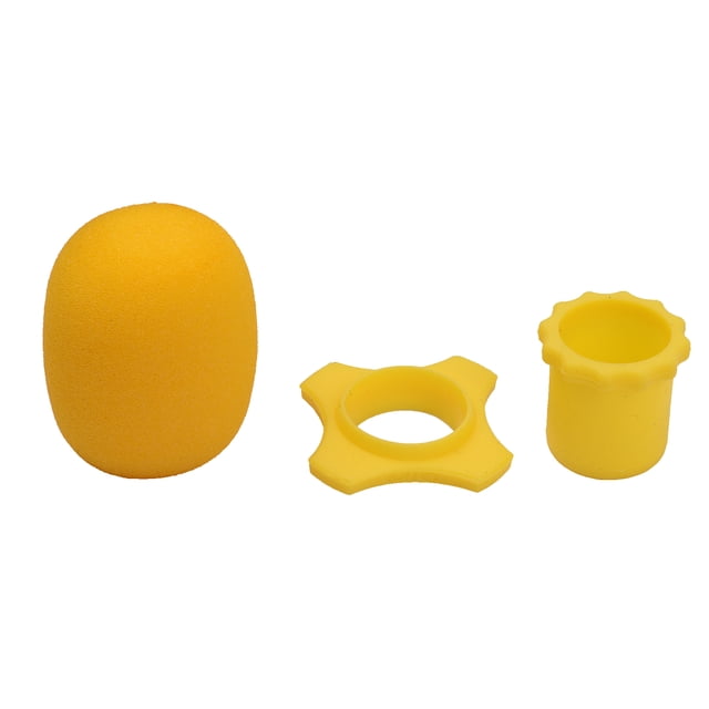 Parabrisas de micrófono Irfora Kit de accesorios de protección de micrófono con parabrisas de espuma Anillo de silicona antideslizante Soporte de varilla inferior para micrófono inalámbrico de mano Irfora Parabrisas de micrófono