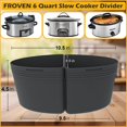 thumbnail image 2 of Forros divisores ovalados de silicona para olla de cocción lenta de 6 cuartos. Insertos para ollas de cocción lenta reutilizables, gruesos, pesados ​​y resistentes, compatibles con la mayoría de los a, 2 of 5