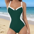thumbnail image 6 of Xucatan Women's Color Block One Piece Swimsuit with Full Hip Coverage and Removable Pads, Modest Monokini for Beach Pool Vacation Gift, 6 of 7