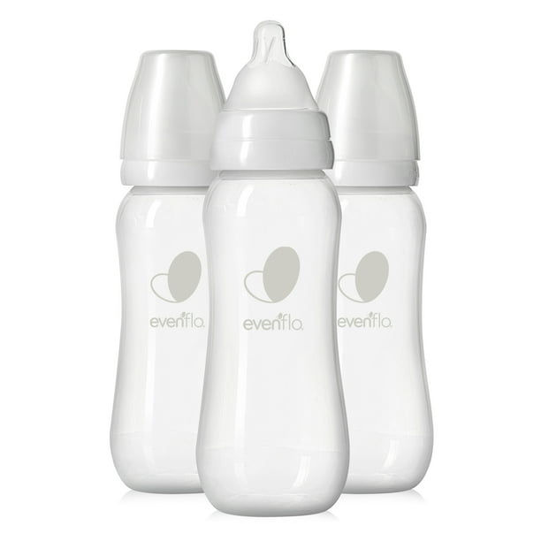 Evenflo Balance + Standard Neck Plastic Baby Bottles, Clear, BPAFree