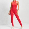 thumbnail image 3 of Conjunto deportivo de Yoga de una pieza para mujer, conjunto de gimnasio calado con cremallera, conjunto de entrenamiento de Fitness, ropa deportiva académica, 3 of 5