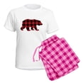 thumbnail image 5 of CafePress - Buffalo Plaid Bear Women's Light Pajamas - Women's Short Sleeve Print T-Shirt and Pants Light Cotton Pajama Set, 5 of 7