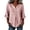 Red, variant on Women's Striped V-Neck Blouse, 3/4 Sleeve Peplum Cuff Half Button Down Casual Shirt, Loose Fit Top Suitable for Office Wear and Daily Casual Outfits, Versatile and Comfortable Design Red XXL