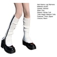 thumbnail image 7 of Ptetnvg Women Knitted Leg Warmers Cozy Thick Knitted Solid Color Anti-slip Leg Warmers with Zipper Closure 1 Pair Japanese Style Stockings, 7 of 7