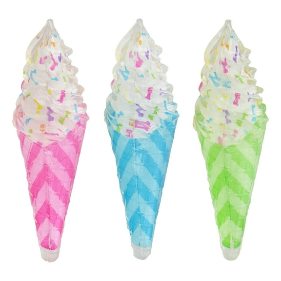 Multipet Rubber Ice Cream Cone Dog Toy, Assorted Colors