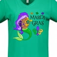 thumbnail image 4 of Inktastic Mardi Gras Mermaid with Harp and Beads Women's V-Neck T-Shirt, 4 of 5