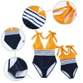 thumbnail image 5 of TAIAOJING Family Matching Swimwear Two Pieces Bikini Set Girls Swimsuit One-piece Mother Daughter Fashion Stripe Swimsuit Bathing Suit Swimwear Beachwear Set, 5 of 9