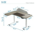 thumbnail image 2 of DEALTOPS 59" L-Shaped Electric Standing Desk with Power Strip, Height Adjustable Table with Mouse Pad, Khaki, 2 of 8