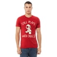 thumbnail image 2 of Voodoo Still Play With Dolls Creepy Gift Halloween Unisex Men's T-shirt, S, Red, 2 of 6