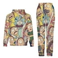 thumbnail image 2 of Rick And Morty Unisex Adult Sweatsuits Hoodie & Sweatpants Long Sleeve Hooded Sweatshirt Matching Joggers Tracksuit Sets XS, 2 of 9
