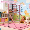 thumbnail image 3 of Gymnastics Bar for Kids, Gymnastics Horizontal Bar with Adjustable Height Foldable Training Bar with Mat for Home Practice, 3 of 5