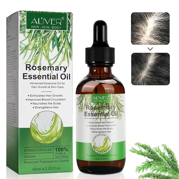 Aceite Esencial de Romero para Cuidado de la Piel y Crecimiento del Cabello 30 ml