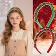thumbnail image 2 of Vacemry Under $5 Christmas Headband with Bells, Red Green Hair Accessory for Women Girls, Festive Party Hair Band, Elastic Headwear for Christmas Event, Cute Holiday Photo Prop, 2 of 9