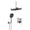Chrome, variant on GT Bathroom Shower Faucet Set, Rainfall Bathroom Shower Head with 5-Inch Round Handheld Head, Wall Mounted Bath Fixtures with Brass Valve and Trim Kit, Chrome