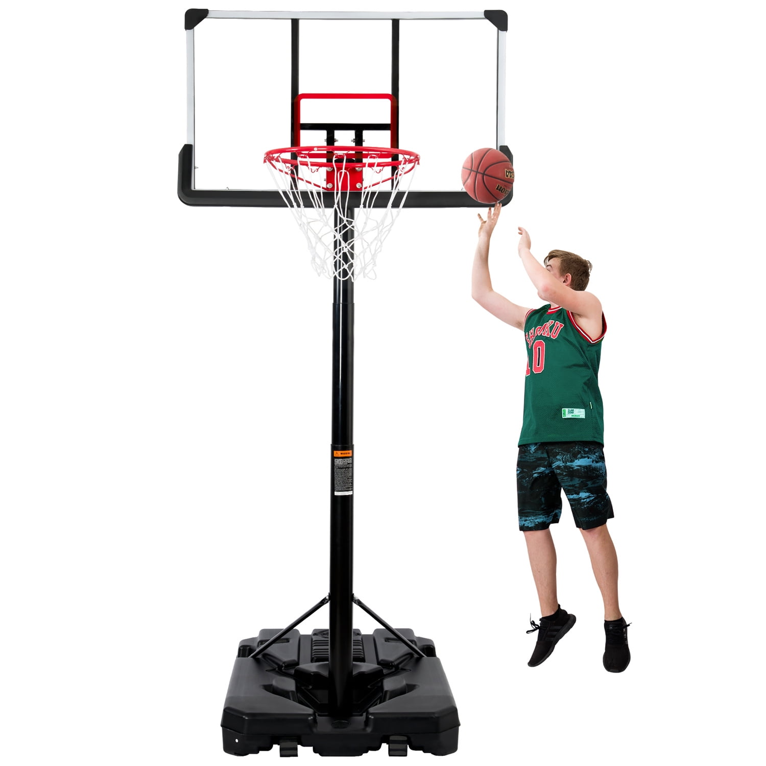 Basketball Hoop Outdoor Portable Basketball Goal Basketball System Set with Height Adjustable
