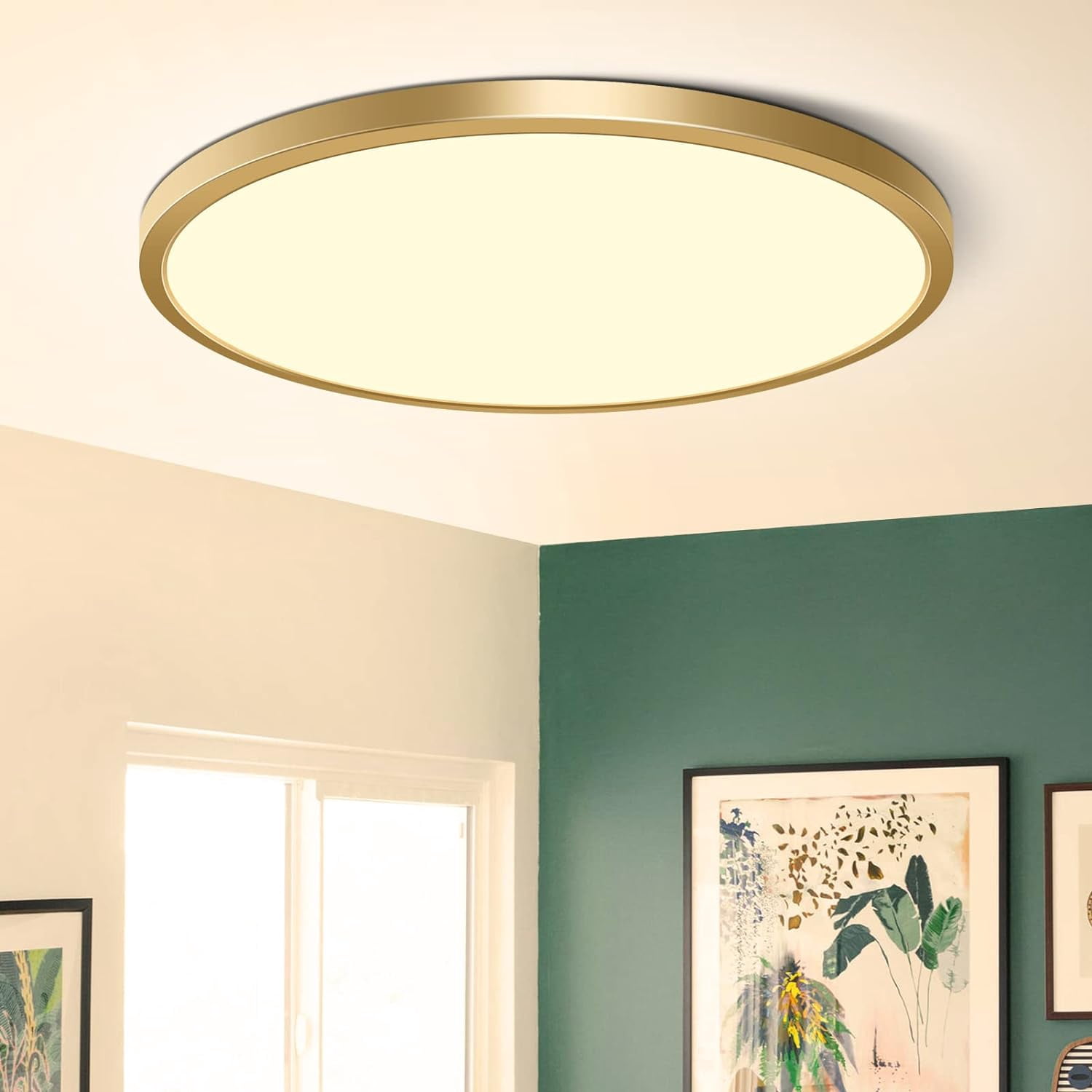 Flush Mount Ceiling Light Fixture , IP40, Flat Modern LED Ceiling Lights for Bedrooms, Living Rooms, Bathrooms, Stairwells
