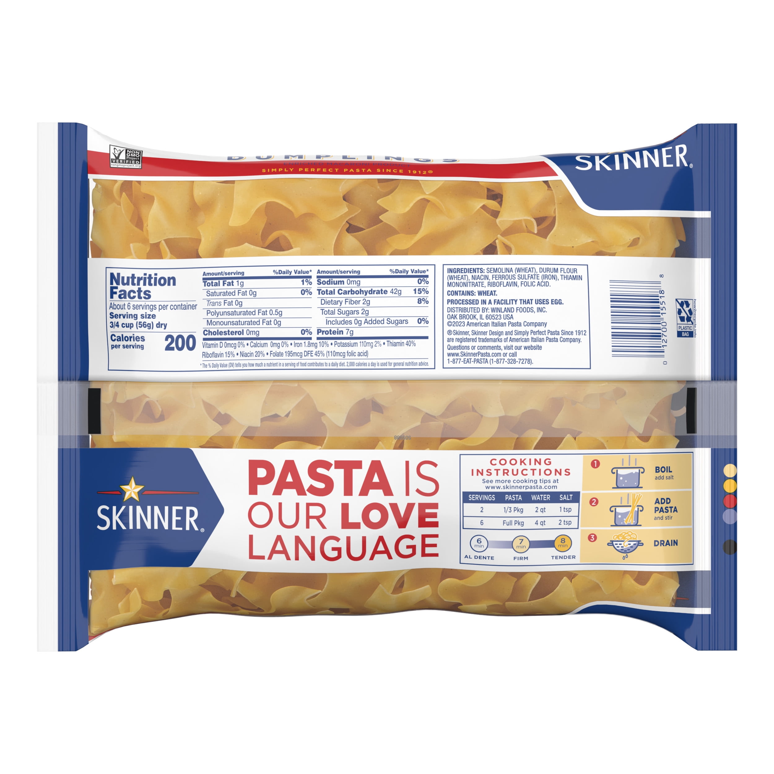 (4 pack) Skinner 12 oz Dumpling Pasta