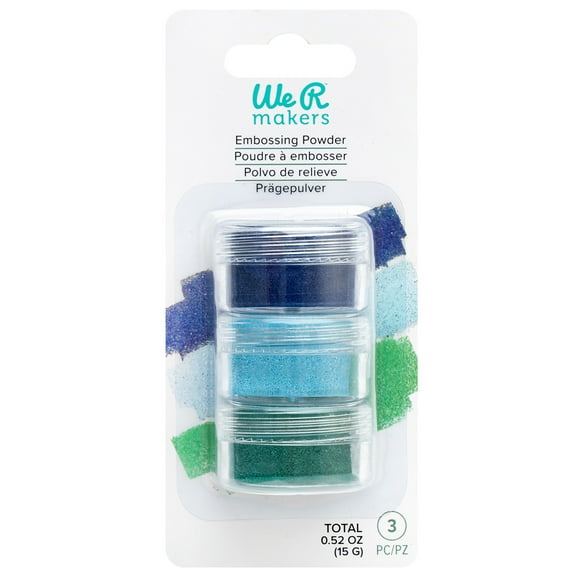We R Embossing Powder 0.52 oz 3/Pkg-Blueberry/Sky/Clover