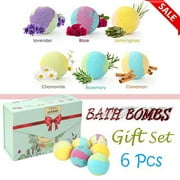 Relaxing Bath Bombs,Perfect for Bubble & Spa Bath, Handmade Birthday Mothers Day Gifts idea for Her 6 Scents x 100g