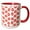 Red/White, variant on 3drose, Flirty Hot Lips Pattern - Red Lipstick Kiss Marks Design on White - Girly Romantic and Stylish, 11oz Mug
