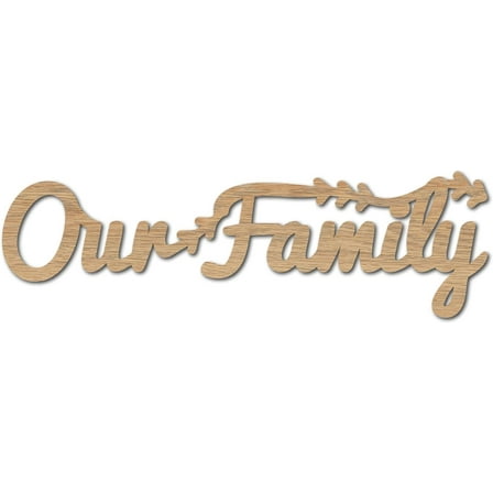 Our Family Laser Cut Wood Letter Sign Arrow Wall Decor Cutouts Unfinished Wooden Signs Wall Art Basswood Hanging Sculpture Decoration