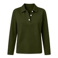 thumbnail image 6 of Perfectbot Women's Vintage Long Sleeve Collared Shirt, Stretch Knit Button Up Top Casual Office Work Wear, 6 of 8