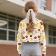 thumbnail image 4 of Xixirimido Apples and Pencils Girls Crop Tops Kids Long Sleeve Pullover Sweatshirts Girls Cropped Crewneck Sweatshirt Teen Spring Fall Outfits for 5-6 Years, 4 of 7