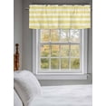 thumbnail image 3 of Valances for Windows Yellow Linen Stripes Rod Pocket Cafe Window Treatments Valance Curtains for Kitchen Bathroom Laundry Basement Windows 42"x12", 3 of 9