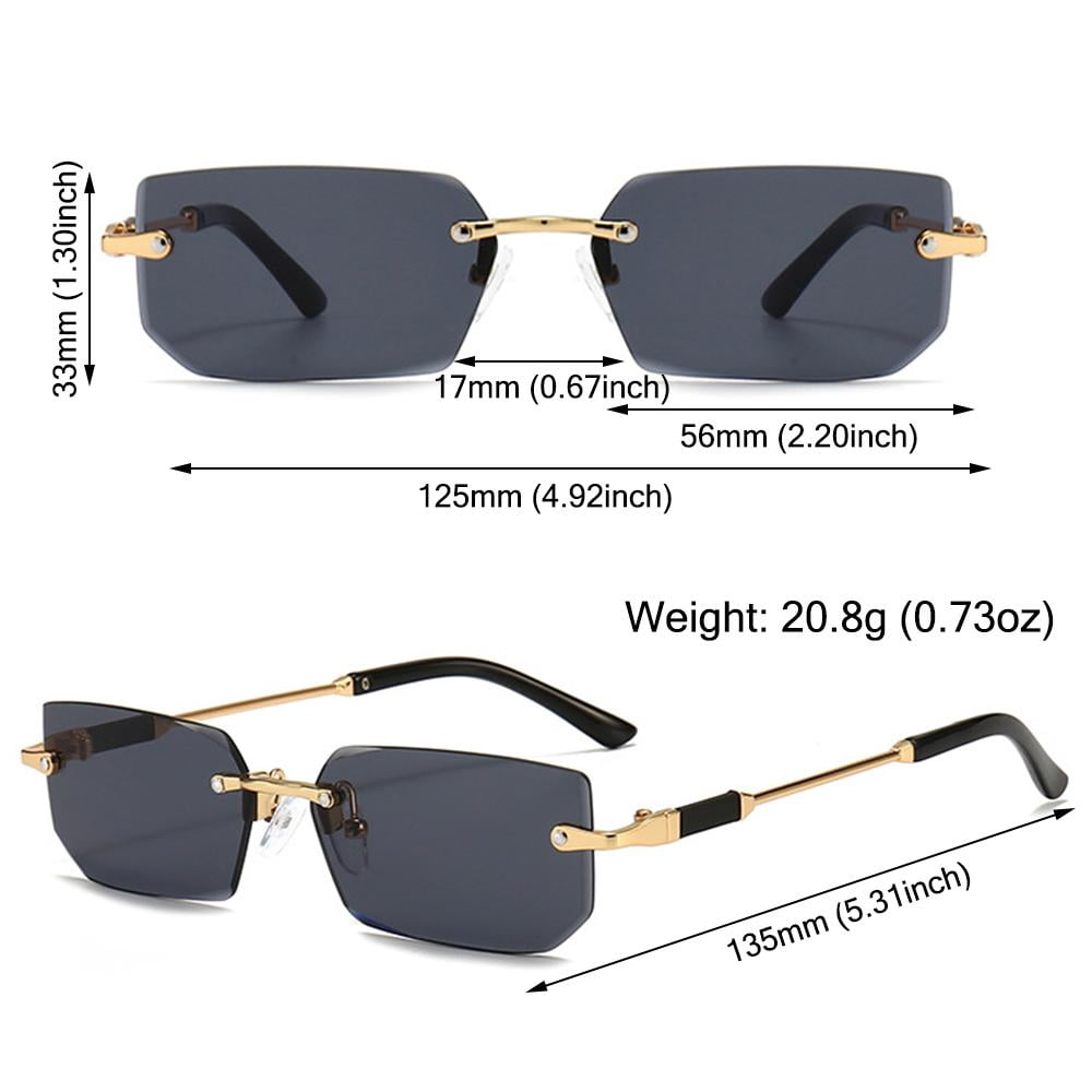 Vintage Trendy for Women & Men Y2K Rimless Rectangle  display picture 1