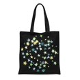 thumbnail image 1 of JSDART Canvas Tote Bag Doodle Stars on Dark Pattern in Primitive Cute Galaxy Reusable Shoulder Grocery Shopping Bags Handbag, 1 of 1