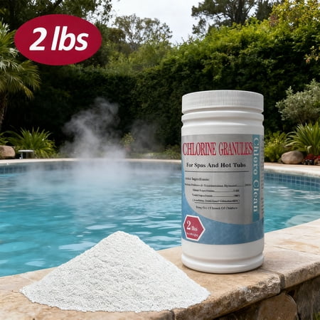HYEASTR 2 LBS Pool Chloride Granules, Chlor Granules for Small Swimming Pool, Hot Tub, Spa