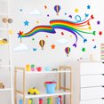 thumbnail image 2 of Un conjunto de pegatinas de pared de nubes arcoíris, globos aerostáticos y mariposas, 2 of 4