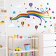 thumbnail image 2 of Un conjunto de pegatinas de pared de nubes arcoíris, globos aerostáticos y mariposas, 2 of 4