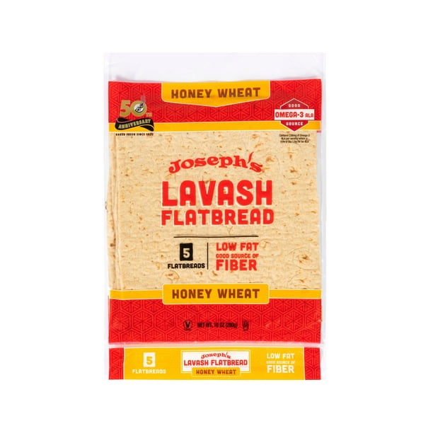 Joseph’s Honey Wheat Flatbread Lavash, 1 Pack, 5 Count