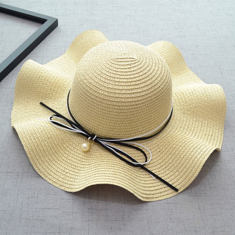 NOKIO Womens Straw Sun Hat Summer Beach Wide Brim UV  display picture 1