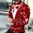 thumbnail image 7 of Atogsazn Mens Valentine's Day Shirts Casual Hearts Printed Long Sleeve Button Up Shirt Work Bussiness Tops Wine XXXL Fashion, 7 of 7