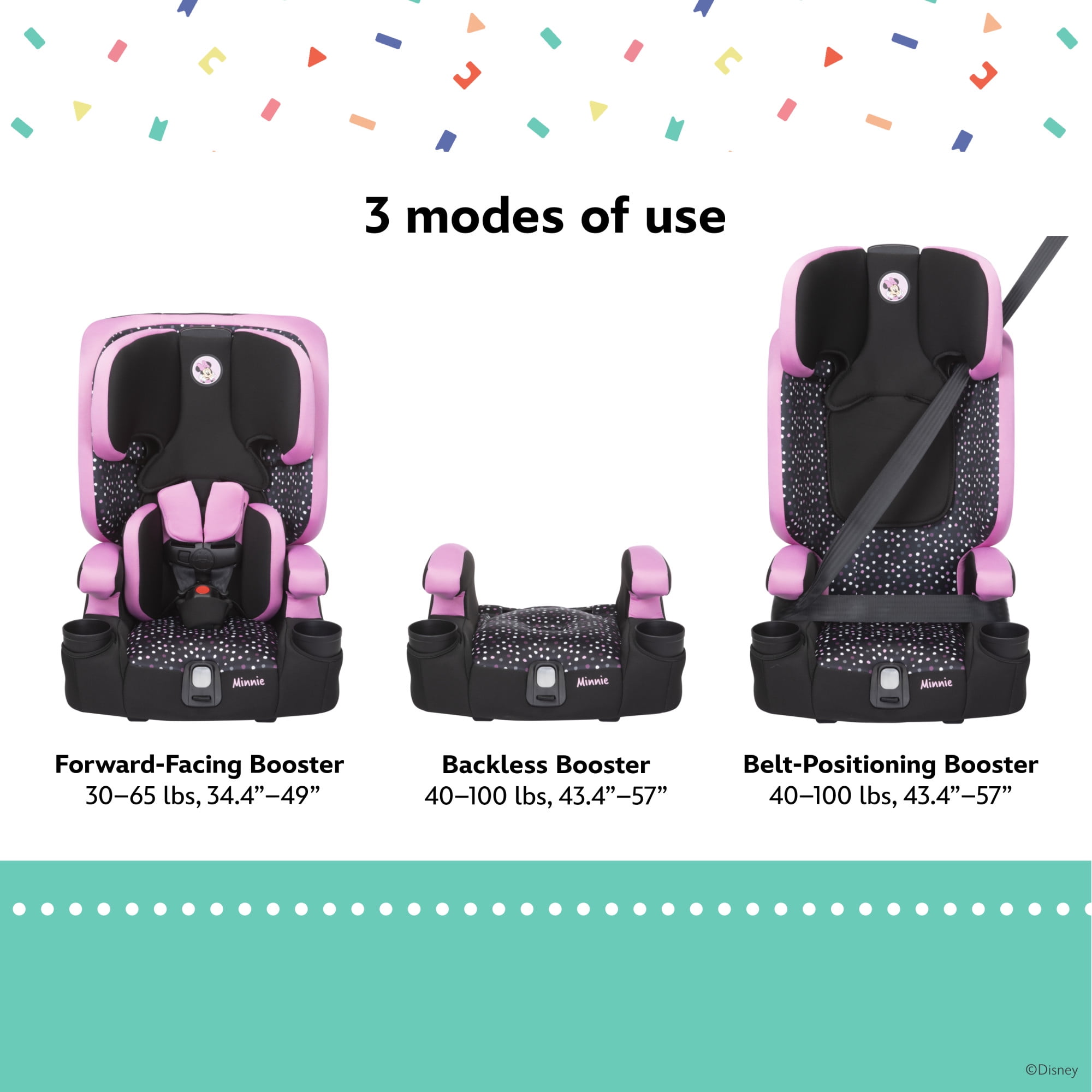 Disney Baby MagicSquad 3-in-1 Harnessed Booster Car Seat, Mickey Blogger