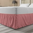 thumbnail image 1 of Hearts Bed Skirt, Repetitive Love Valentines Day Romance Couple Illustration Doodle Inspired Art, Elastic Bedskirt Dust Ruffle Wrap Around for Bedding Decor, 4 Sizes, Quartz and Blush, by Ambesonne, 1 of 2