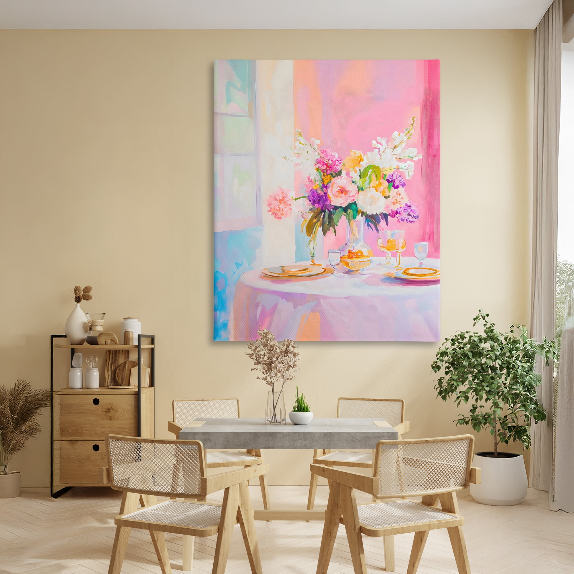 Stupell Industries Pink Brunch with Romantic Bouquet Canvas Wall Art, design by The Prints Vibe