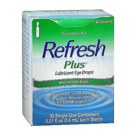 REFRESH PLUS Lubricant Eye Drops Single-Use Containers 30 Each