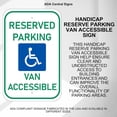 thumbnail image 6 of ADA CENTRAL SIGNS - Handicap Reserve Parking Van Accessible Sign R7-8 - ADA Compliant Digitally Printed Text Wall Signs - Handicap Van Accessible Signs Used for Public Reserved Parking, or Outdoor, 6 of 7