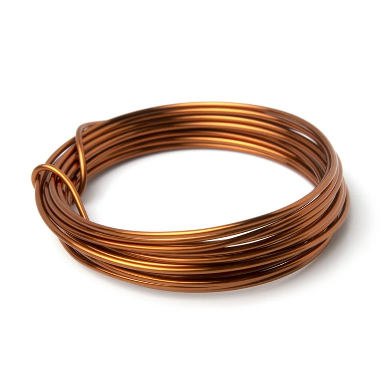  Hobbyworker 16 Gauge Copper Wire, 23.9 FT/1.3 mm Beaded Craft  Wire for Jewelry Bracelet Making, Half Hard Rust and Corrosion Resistance  (Copper)