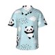 thumbnail image 1 of Fotbe Cute Panda Bear Camisa Hawaiana para Hombre Unisex – Camisa Casual de Verano con Botones de Manga Corta de Algodón y Lino,Large, 1 of 7