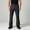 Black, variant on Mens Cargo Pants Sevevn Button Fly Elastic Back Waist Zip Pockets Articulated Knee Bootcut Leg Softshell Trousers for Hiking Outdoor Work Wear